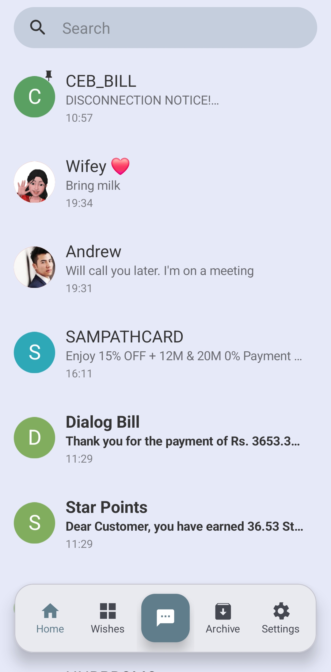 SMS and MMS messaging